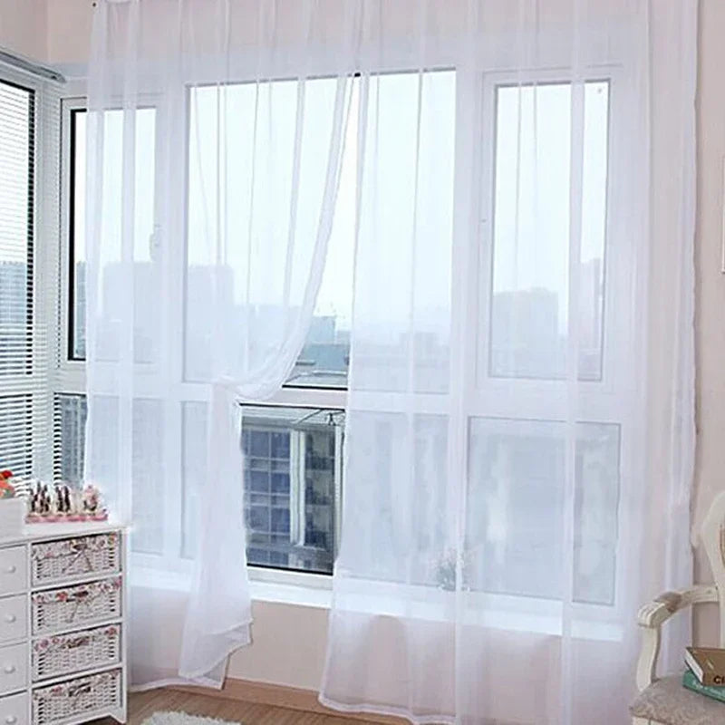 rideaux transparents modernes couleur violet blanc fenetre voilage decoratif textiles maison
