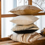 housse coussin polyester géométrique moderne beige marron noir decoration canapé voiture