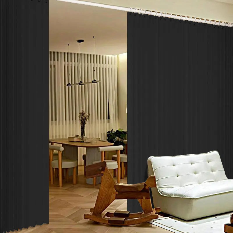 rideau moderne rayures verticales blanc gris bleu noir opacifiant insonorisation chambre salon