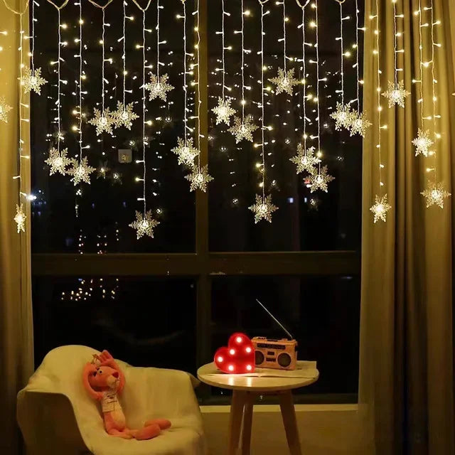 guirlande lumineuse solaire transparente boules dorées clips modernes décoration extérieure noël jardin festive