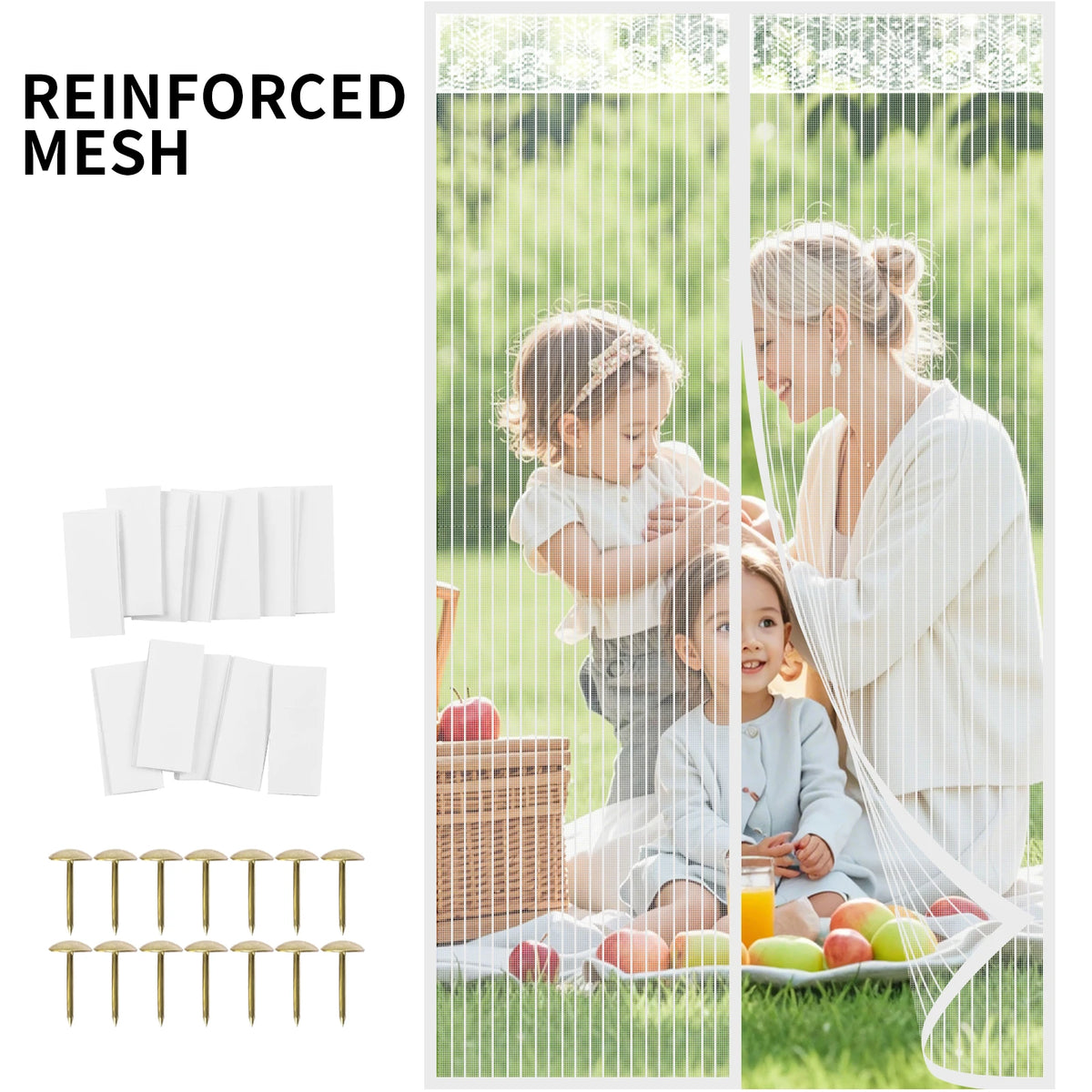 rideau moustiquaire aimants porte noir maille fine moderne étanche anti insectes fenêtre