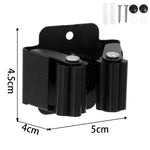 support mural moderne vis fixations acier inoxydable noir gris clips balais