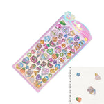 sticker 3d kawaii forme géométrique animaux multicolore opacité adhésif décoration enfant maisonécole