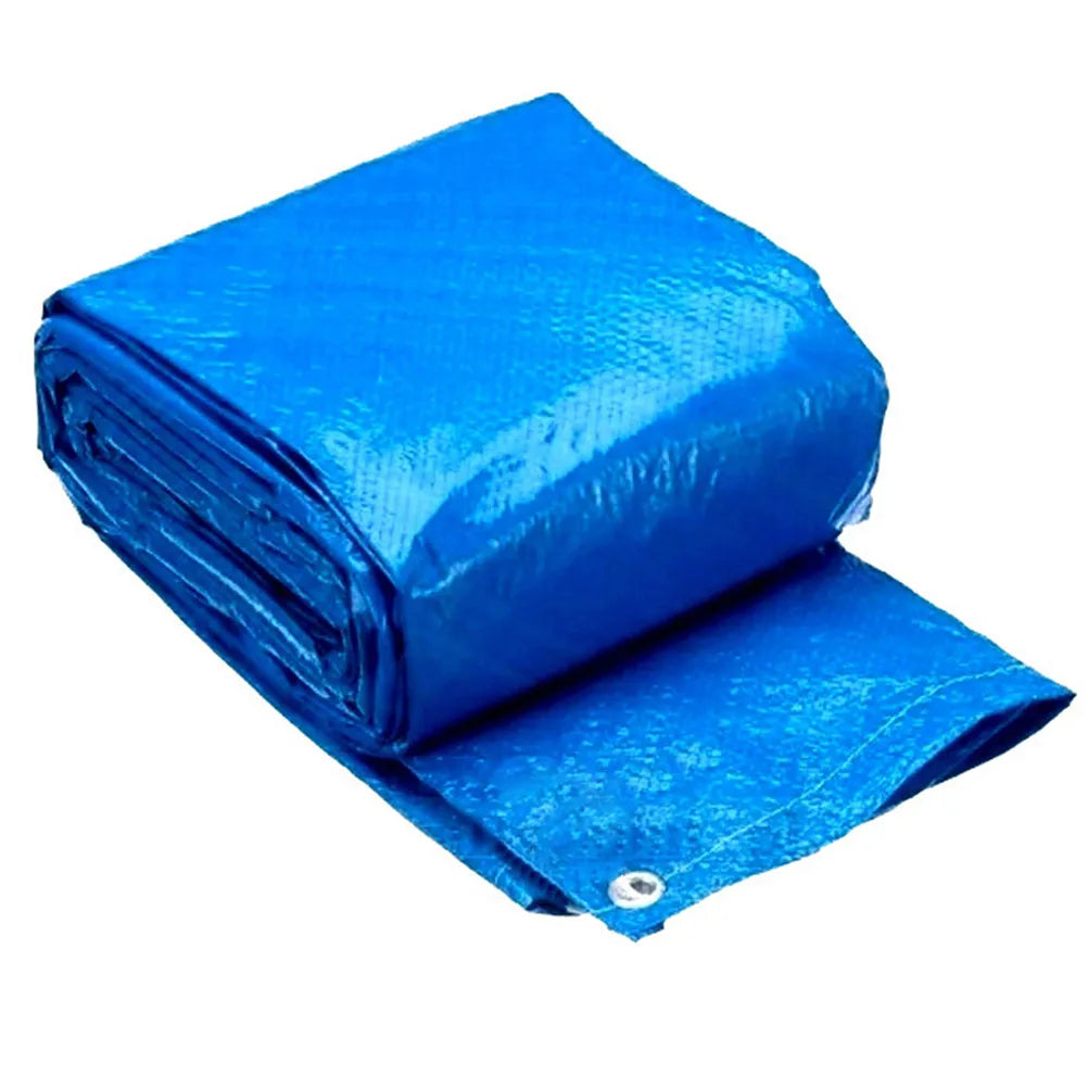 couverture piscine bleue tissée anti dérapante clips protection sol grande taille imperméable