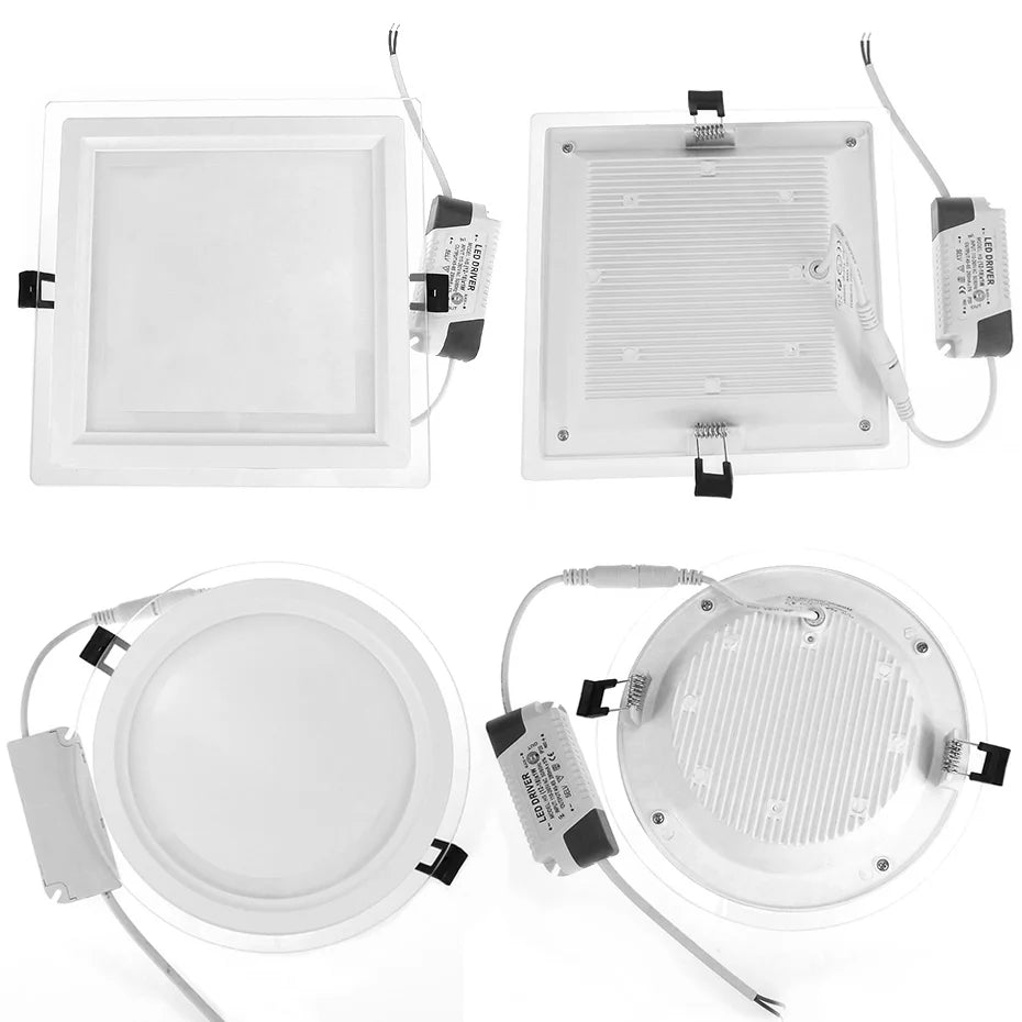 plafonniers led blancs modernes rond carré 6w 12w 18w clips adaptateurs élect