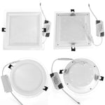 plafonniers led blancs modernes rond carré 6w 12w 18w clips adaptateurs élect