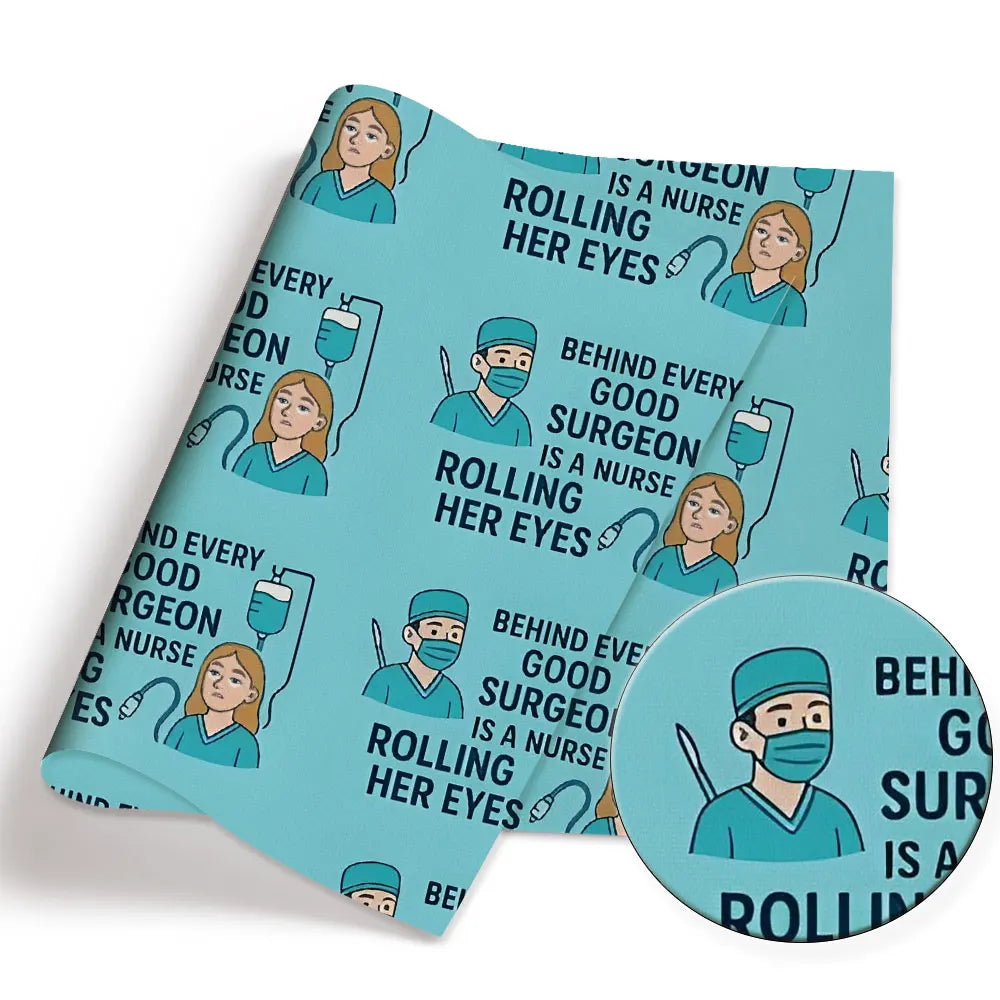 serviette bain coton motif médecin infirmier chien humour bleu vert rose gris