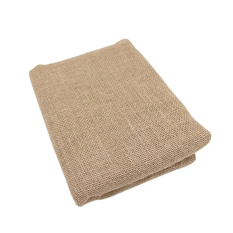 tissu jute rustique beige clair tissé grossier antidérapant textile naturel occasion bricolage simple