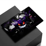 autocollants carte crédit dessin animé gengars monstres noirs violets yeux rouges nuages lunes motifs