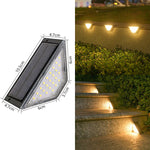 éclairage solaire led marches noir semi transparent adhésif extérieur moderne balcon patio jardin