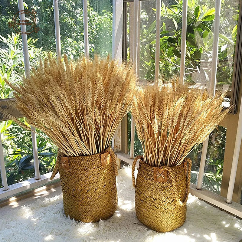 décoration boho bouquets blé séché doré naturel rustique intérieur mariage anniversaire