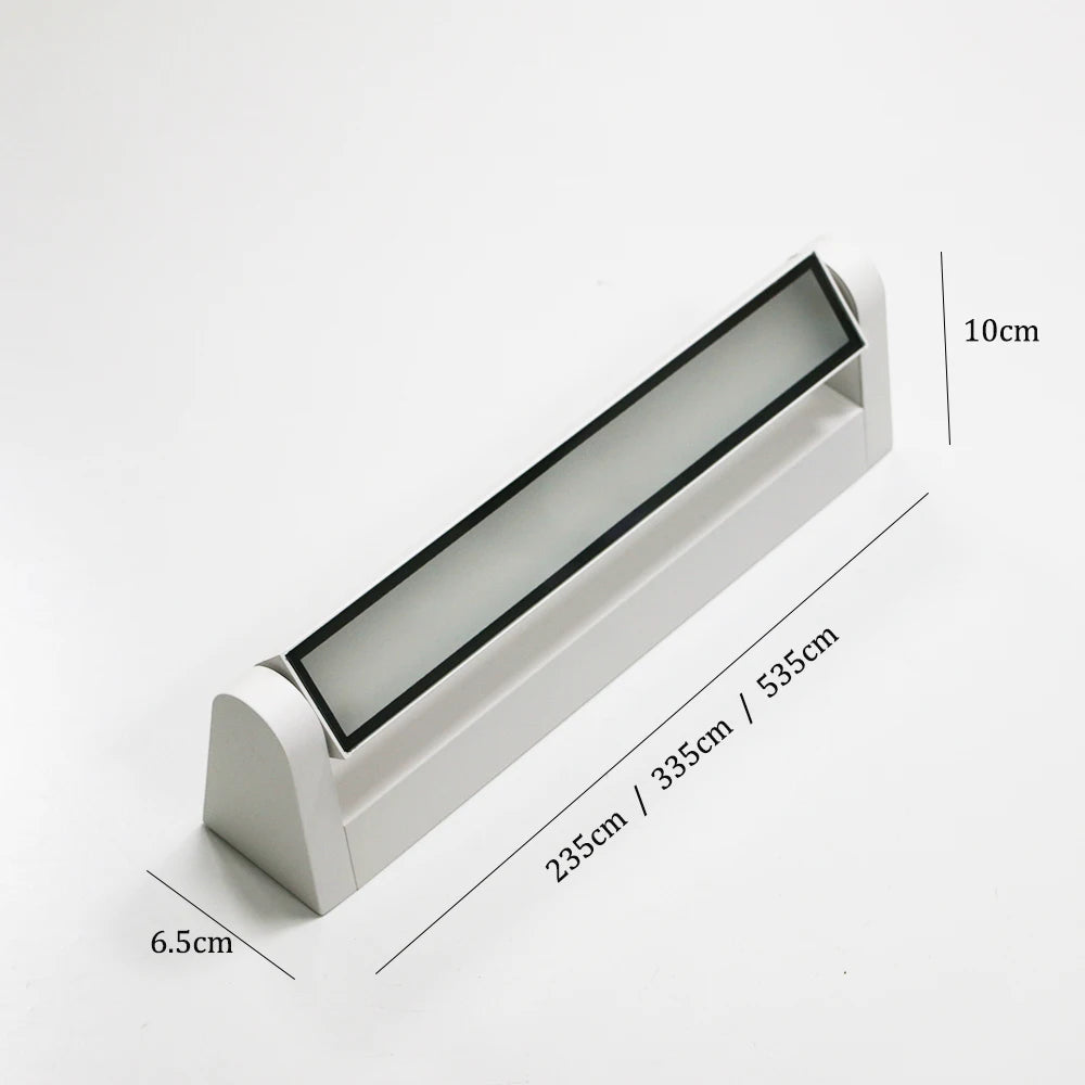 applique murale extérieure led moderne rectangulaire aluminium étanche jardin intérieur blanc noir minimaliste