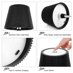 lampe décorative led rechargeable usb plusieurs couleurs abatjour opaque moderne minimaliste