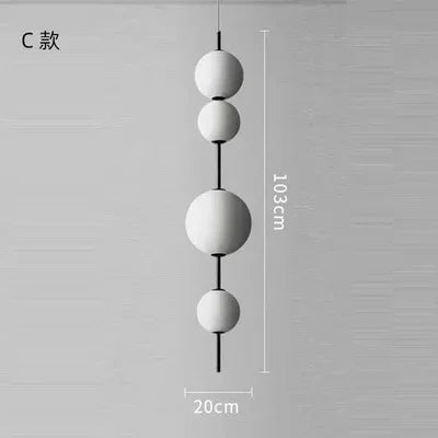 suspension lumineuse moderne minimaliste blanc sphères simples matériaux apparents opaques salle bain salon restaurant
