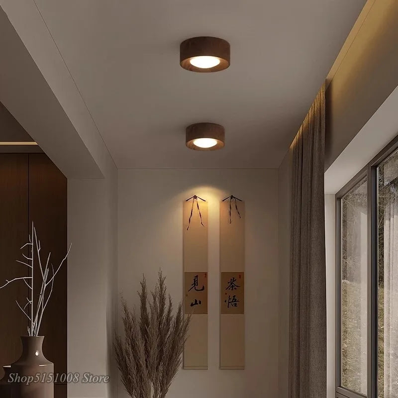 lampe moderne or noir bois brillant éclairage quotidien monté surface minimaliste