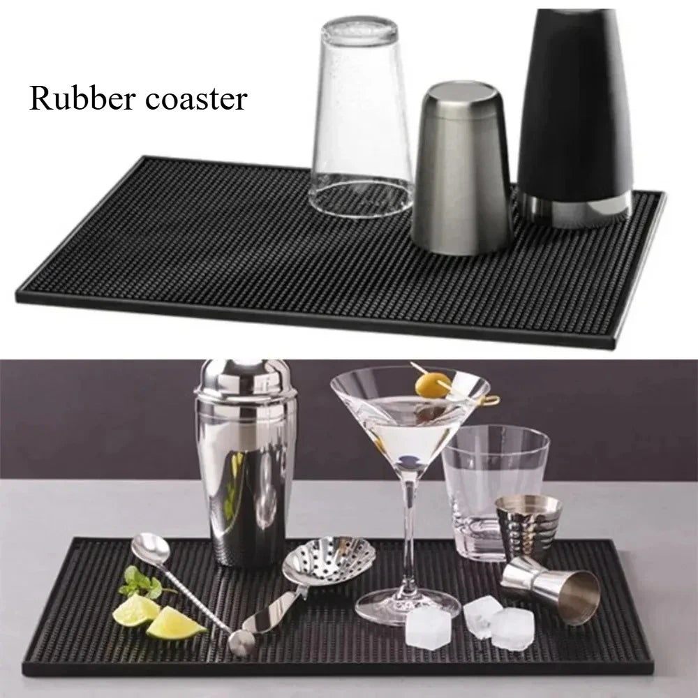 tapis caoutchouc perforé noir moderne antidérapant bar cuisine points texturés adhérence sécurisée