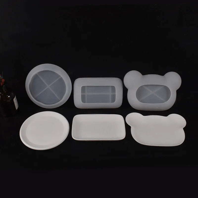 moules silicone forme ours rectangle cercle fruits décorations bricolage artisanal blanc moderne ludique