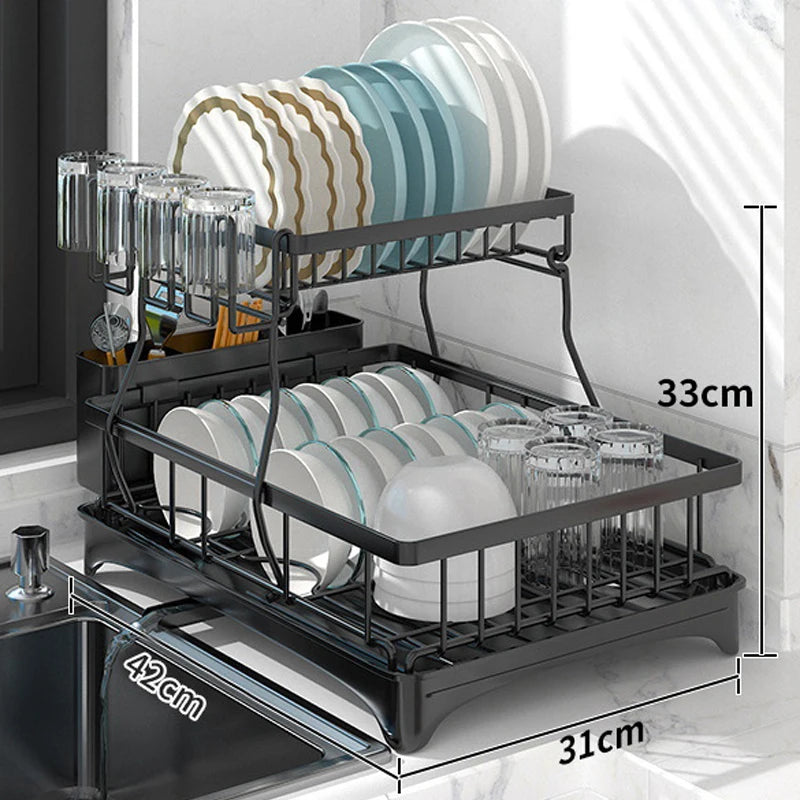 paniers rangement noir clips fixation moderne utilisation multiple réutilisable métal domestique cuisine storage multifonctionnel