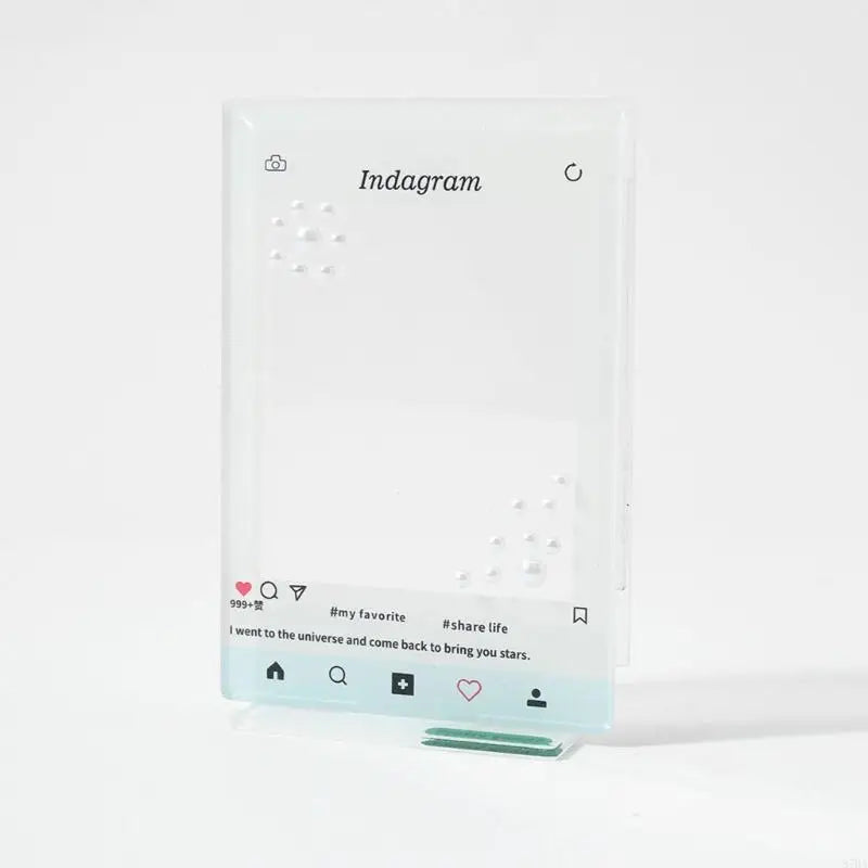 cadre decoratif imitation smartphone rose blanc moderne ludique relief transparent deco