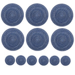 placemats tissés moderne beige marron noir gris clair spirale respectueux environnement