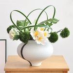 feuilles végétales décoratives composition florale vert blanc orchidées extérieures simulation herbe