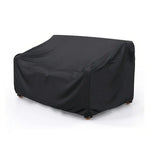 housse canapé patio noir moderne 100 polyester imperméable boucle fixation airflow padded handle