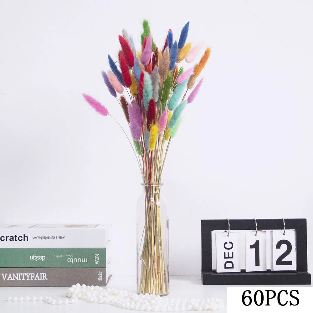 bouquet fleurs séchées jaunes plumes boho décoration maison anniversaire fête valentin nouvelle année