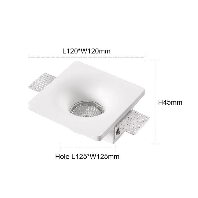 Spot lumineux led encastrable sans bord antireflet gu10 blanc moderne fixations acier inoxydable