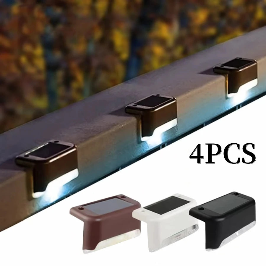 éclairage solaire marches led moderne pièces noir adhésifextérieur transparent partiellement étanche