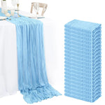nappes longues décoratives plissées couleurs lilas rose beige semi transparentes romantique table runners