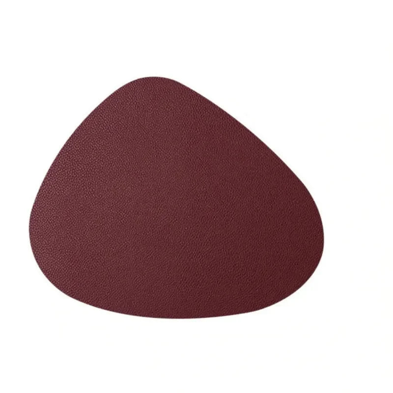 tapis table moderne cuir synthétique imperméable cuisine repas couleur grise