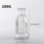 vases décoratifs modernes transparents rayures vertes fleurs maison table mariage