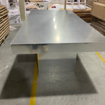 table moderne acrylique argentée rectangle mariage événement minimaliste industrielleextérieur