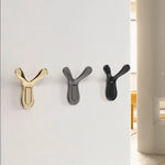 porte clés antlers or moderne porte sacs adhésif minimaliste zinc noir gris decoration mur