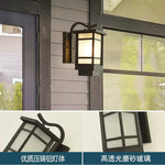 lampe murale moderne noir verre trempé éclairage extérieur résistant hydrofuge facile