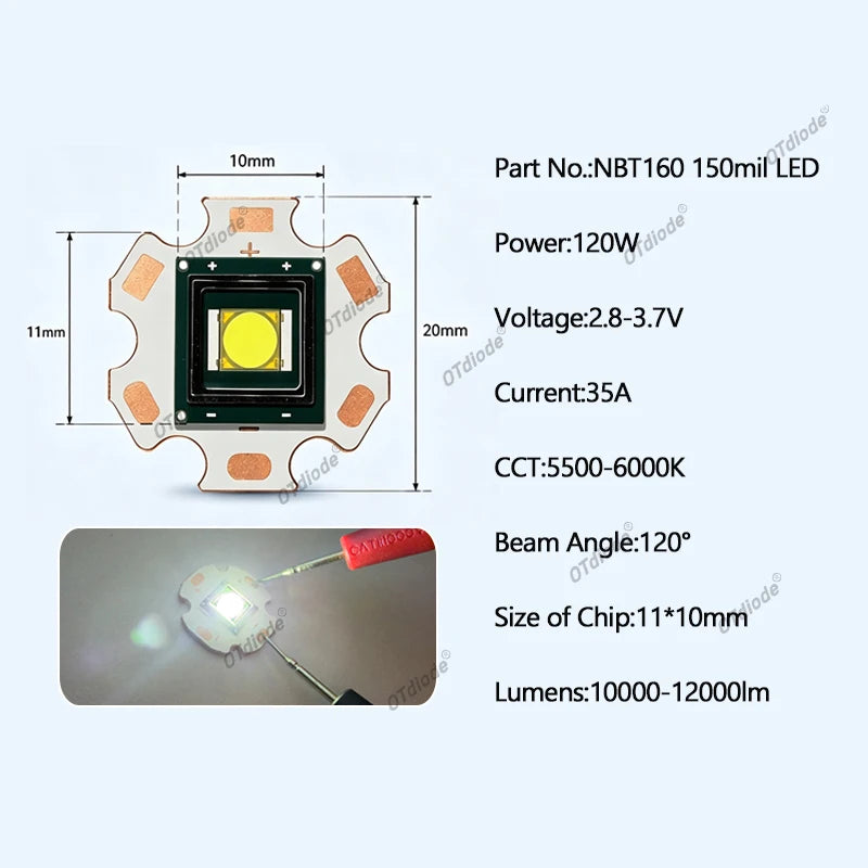 Diode led blanc 6000k moderne imprimée pcb 10mm 20mm 25mm 32mm