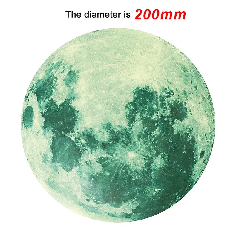 stickers muraux lumineux étoiles lune vert fluo moderne adhésifs chambre enfants 10 feuilles lune