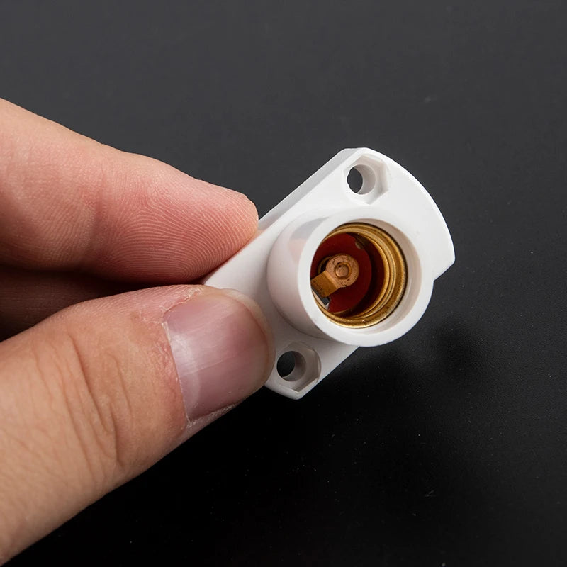 ampoule douille base e12 e14 e17 support blanc doré lisse opaque industriel