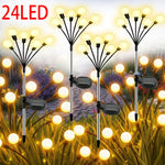 lumière solaire led extérieure moderne noire dorée blanche floral decoration autonome piquet jardin patio