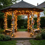 guirlande lumineuse solaire fleurs roses vertes feuilles modernes extérieures adhésives led autonomes