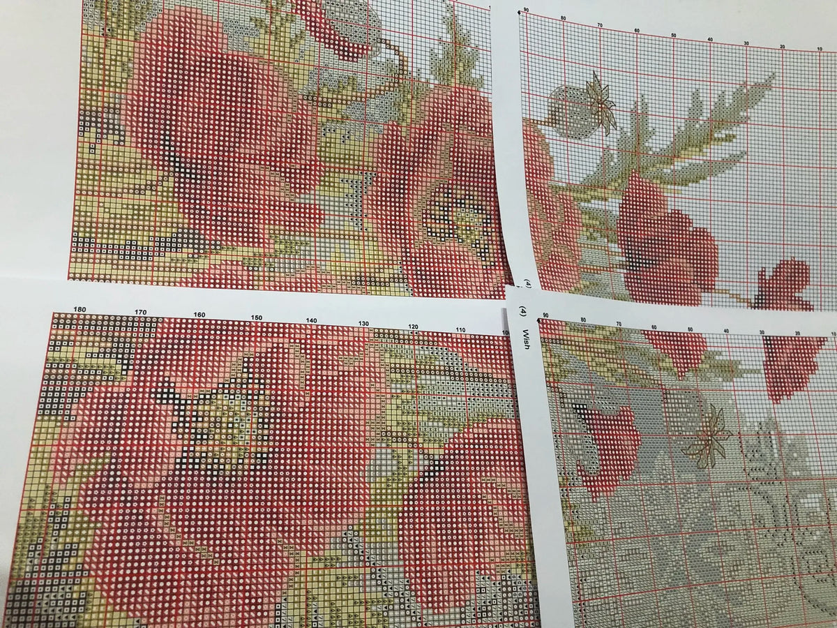 broderie fleur toile coton multicolore rouge beige vert noir artisanale pastorale