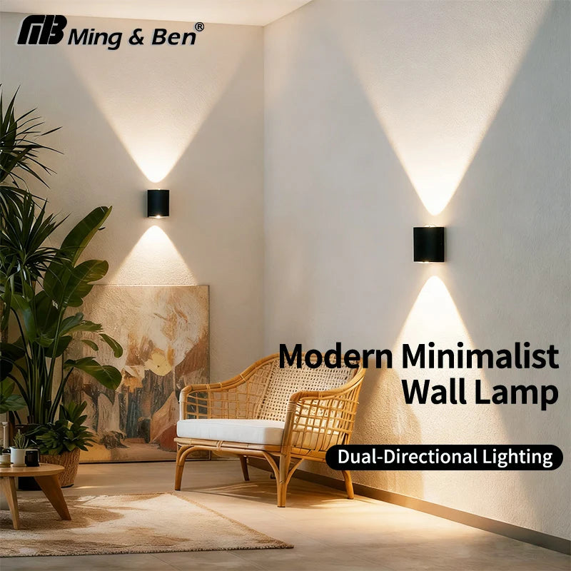 lampes murales led modernes noires 2w 4w blanc chaud froid éclairage intérieur extérieur ip65