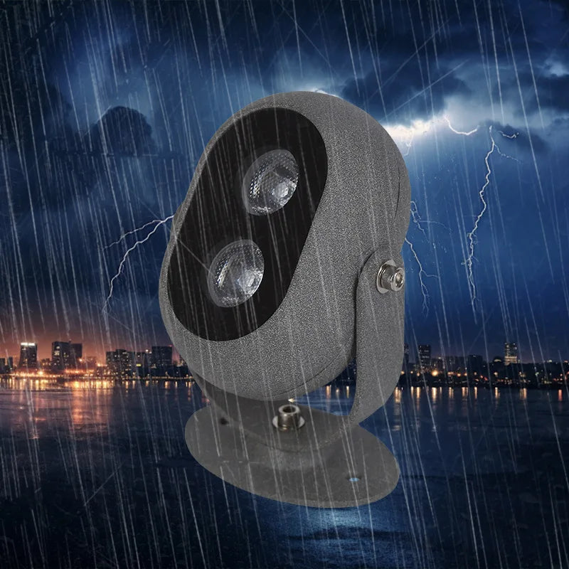 projecteur led gris moderne ip65 texturé éclairage extérieur autonome flux lumineux 60 249 lumens