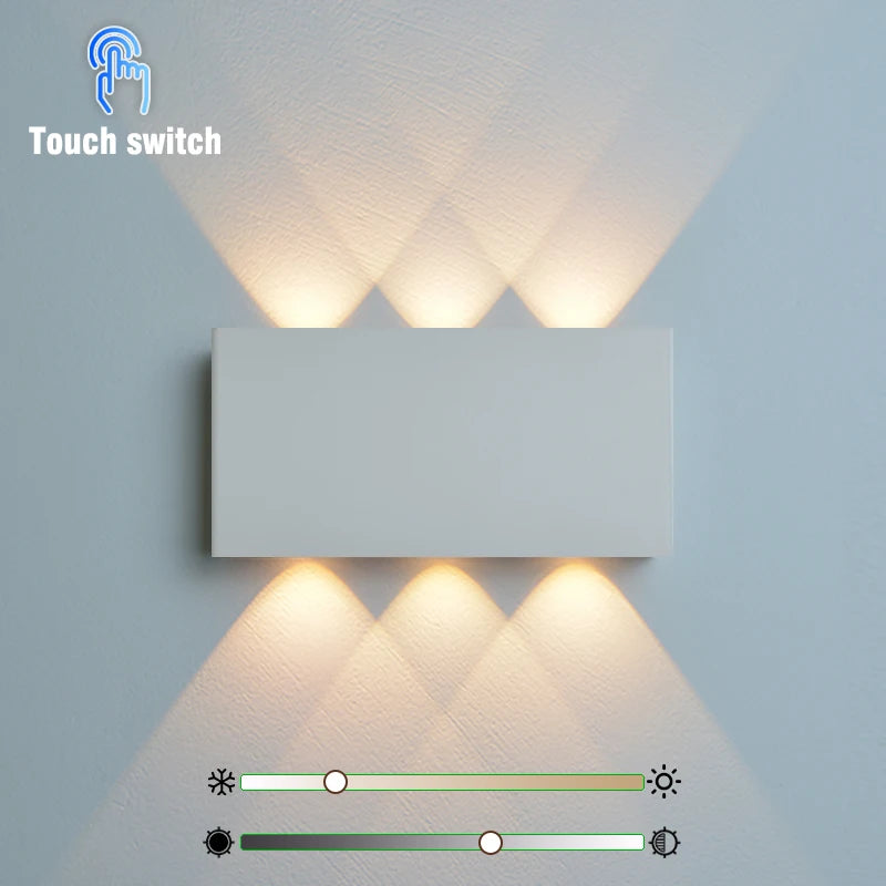 lampe murale led portable noir bois moderne adhésive rechargeable tactile type