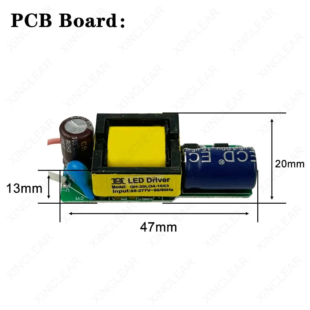 pilote led 7w 10w 12w 15w 18w 20w blanc driver compact certification rohs fcc