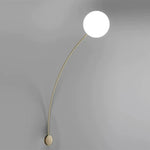 lampe poser moderne dorée lampe verre blanc sphérique éclairage chambre salon minimaliste led adaptable
