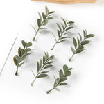 feuilles artificielles vertes decoration murale noel mariage 50 pieces naturel minimaliste exposantextérieur bricolage scrapbooking