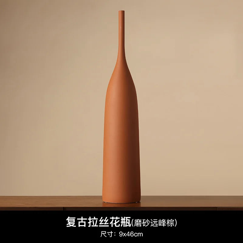 vases décoratifs céramique beige marron rouge minimaliste modernes scandinaves abstraits portaits bougies
