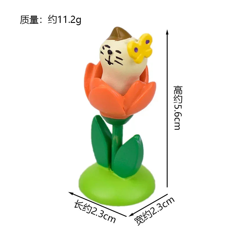 figurines decoratives animaux fleurs welcom pelle oiseaux fleuri resin japonais mignon cartoon decoetagere