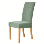 housse chaise salle manger extensible grise motif carre moderne cuisine